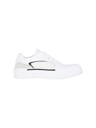ALEXANDER MCQUEEN ALEXANDER MCQUEEN PLIMSOLL' SKATE SNEAKERS – WHITE