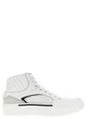 Alexander Mcqueen High-top Sneakers With Perforated Side Panels In White