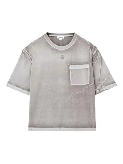 Alexander Mcqueen Pocket-detail T-shirt In Grey