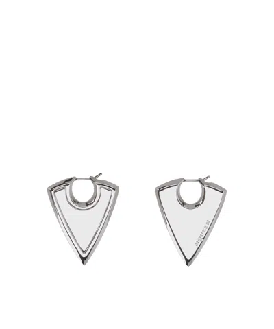 Alexander Mcqueen Pointed Earrings In White