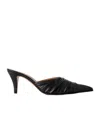 Alexander Mcqueen Ruched Mules In Black