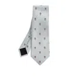 Alexander Mcqueen Skull-pattern Dotted Tie In Gray