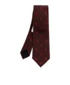 Alexander Mcqueen Skull-pattern Dotted Tie In Red