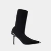 Alexander Mcqueen Alexander Mc Queen Black Knitted Boot In Black