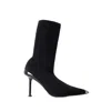 ALEXANDER MCQUEEN POINTED-TOE ANKLE BOOTS - LEATHER - BLACK