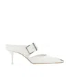 Alexander Mcqueen Punk Buckle Mule In White