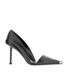 Alexander Mcqueen Pointed Stiletto Pumps In Smooth Leather In Black