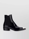 ALEXANDER MCQUEEN POINTED TOE LEATHER SLIP-ON BOOTS