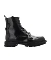 Alexander Mcqueen Leather Boot In Black