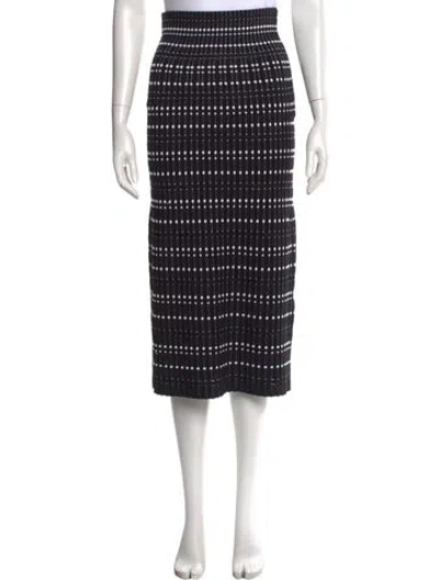 Pre-owned Alexander Mcqueen Polka Dot Print Midi Length Skirt In Black