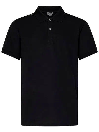 Alexander Mcqueen Organic Cotton Piquet Polo Shirt In Black