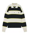 Alexander Mcqueen Rugby Stripe Polo Shirt In Animal Print