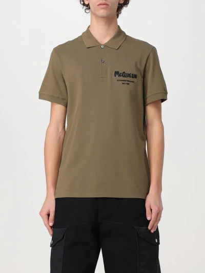 Alexander Mcqueen Polo Shirt  Men Color Kaki