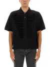 Alexander Mcqueen Short Sleeve Polo Shirt With Embroidered Detail In Black