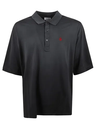 Alexander Mcqueen Polo Shirt With Classic Collar In Black