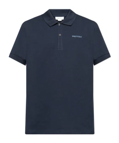 Alexander Mcqueen Alexander Mc Queen T Shirts And Polos Black In Blue