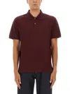 Alexander Mcqueen Men Polo Shirt With Logo On The Collar In Brown