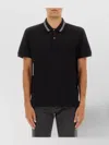 Alexander Mcqueen Polo Shirt With Short Sleeves And Collar In Black