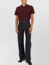 Alexander Mcqueen Polo Shirt With Short Sleeves And Straight Hem In Brown