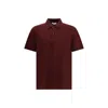 Alexander Mcqueen Men Polo Shirt With Logo On The Collar In Burgundy