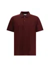 Alexander Mcqueen Alexander Mc Queen Polo Shirt With Logo On The Collar In Burgundy