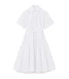 Alexander Mcqueen Poplin Midi Dress In White