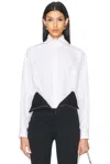 Alexander Mcqueen Poplin Shirt In Optical White