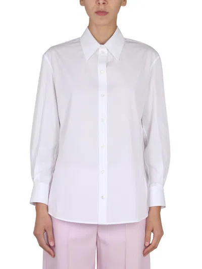 Alexander Mcqueen Poplin Shirt In White