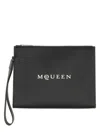 Alexander Mcqueen Men Pouch With Logo In Black