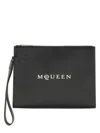 Alexander Mcqueen Pouch With Logo In Black