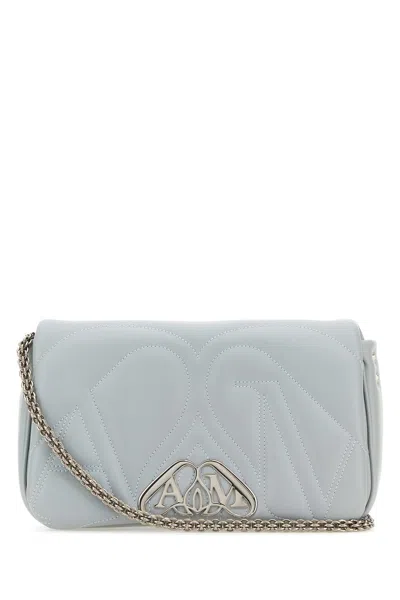 Alexander Mcqueen Women's Shoulder Bag Seal In Grey