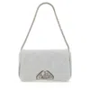 Alexander Mcqueen Powder Blue Leather Small Seal Shoulder Bag In White