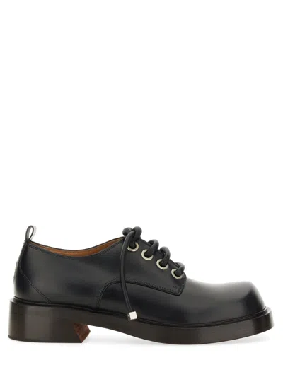 Alexander Mcqueen Premium Leather Derby Dress Shoes For Men In Black