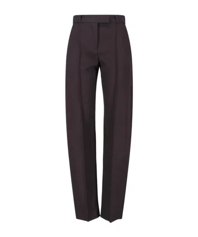 Alexander Mcqueen Pressed-crease Tailored Trousers In Black