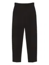 Alexander Mcqueen High-waisted Brown Wool Trousers With Front Pleats In Brown