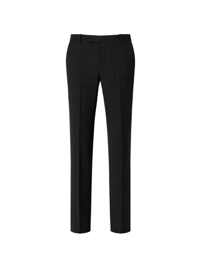 Alexander Mcqueen Pressed-crease Trousers In Black