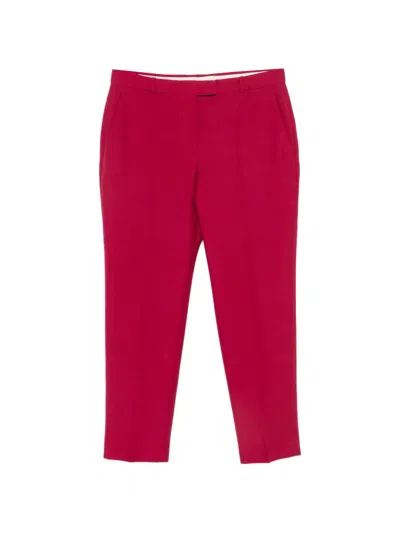 Alexander Mcqueen Pressed-crease Tailored Trousers In Red