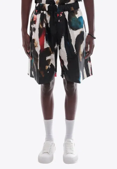 ALEXANDER MCQUEEN PRINTED BERMUDA SHORTS