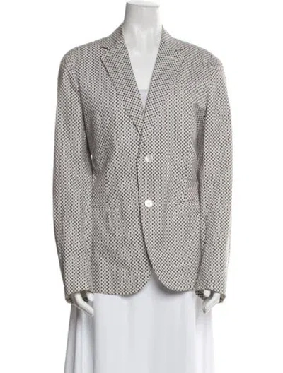 Pre-owned Alexander Mcqueen Printed Blazer In Black