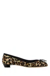 Alexander Mcqueen Armadillo 20 Leopard-print Ballet Flat In Brown
