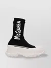 Alexander Mcqueen Black Stretch Nylon Tread Slick Sneakers In White