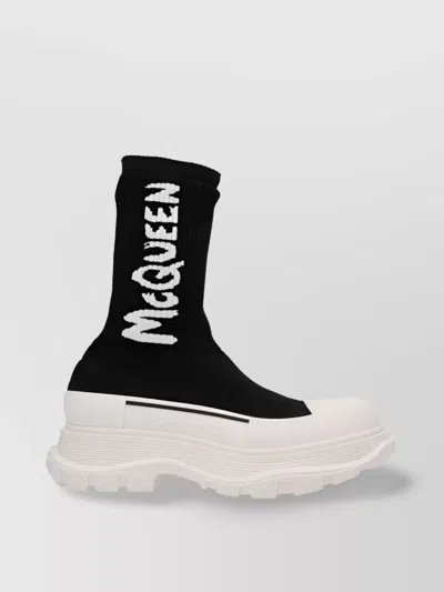 ALEXANDER MCQUEEN PRINTED CHUNKY SOCK SNEAKERS