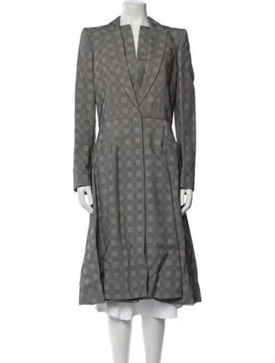 Pre-owned Alexander Mcqueen Printed Coat W/ Tags In Black