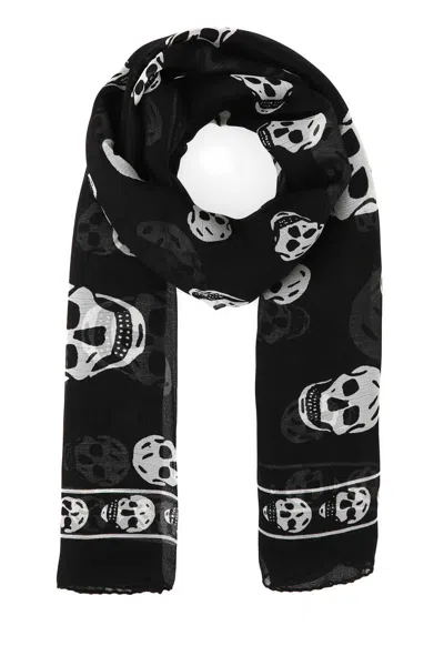 ALEXANDER MCQUEEN ALEXANDER MCQUEEN PRINTED CREPE BIKER FOULARD