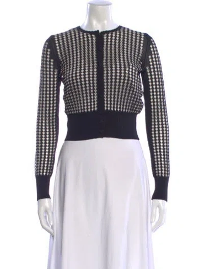 Pre-owned Alexander Mcqueen Printed Crew Neck Sweater In Black