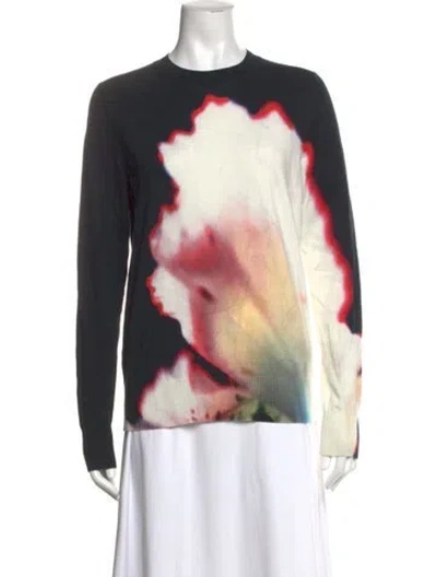 Pre-owned Alexander Mcqueen Printed Crew Neck Sweater In Multi