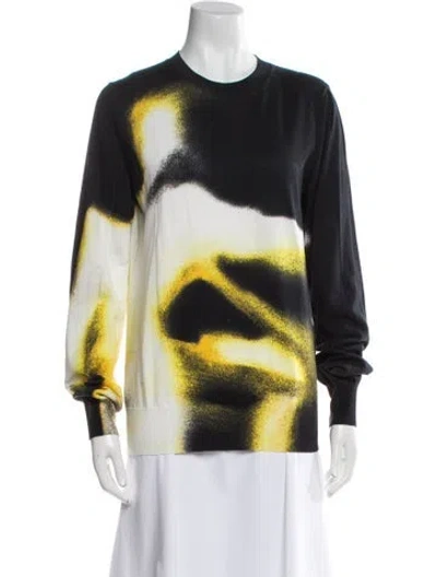 Pre-owned Alexander Mcqueen Printed Crew Neck Sweatshirt In Multi