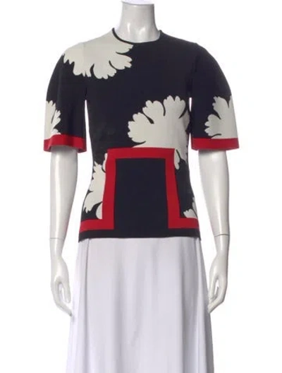 Pre-owned Alexander Mcqueen Printed Crew Neck T-shirt In Black