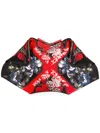 Alexander Mcqueen Printed De Manta Clutch In Red