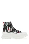 Alexander Mcqueen Watercolour Graffiti Tread Slick Boot